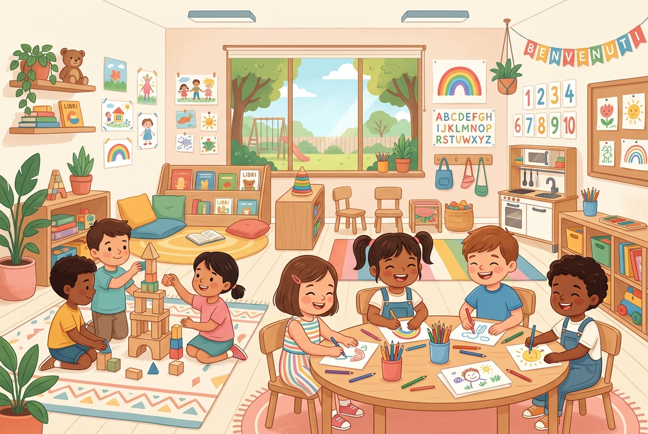 Bambini alla Scuola dell'Infanzia